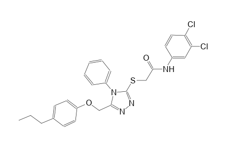 N-(3,4-dichlorophenyl)-2-({4-phenyl-5-[(4-propylphenoxy)methyl]-4H-1,2,4-triazol-3-yl}sulfanyl)acetamide