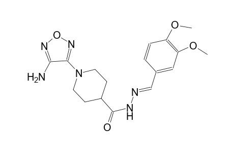 1-(4-amino-1,2,5-oxadiazol-3-yl)-N-[(E)-(3,4-dimethoxyphenyl)methyleneamino]piperidine-4-carboxamide