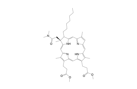 Dimethyl 3,3'-[(3SR-cis)-2-(dimethylcarbamoyl)methyl-3-heptyl-2,7,12,18-tetramethyl-2,3-dihydroporphyrine-13,17-diyl]dipropionate
