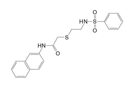 2-(2-Benzenesulfonylamino-ethylsulfanyl)-N-naphthalen-2-yl-acetamide
