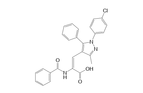 (E)-2-benzamido-3-[1-(4-chlorophenyl)-3-methyl-5-phenyl-4-pyrazolyl]-2-propenoic acid