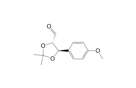 1,3-Dioxolane-4-carboxaldehyde, 5-(4-methoxyphenyl)-2,2-dimethyl-, (4S-trans)-