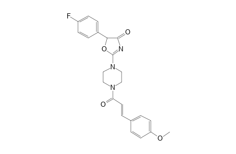 5-(4-Fluorophenyl)-2-(4-[(2E)-3-(4-methoxyphenyl)-2-propenoyl]-1-piperazinyl)-1,3-oxazol-4(5H)-one