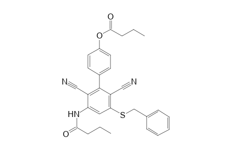 3'-(benzylsulfanyl)-5'-(butyrylamino)-2',6'-dicyano[1,1'-biphenyl]-4-yl butyrate