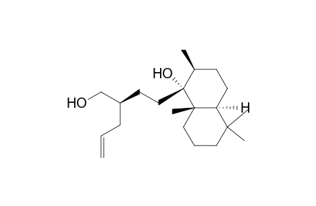 (+-)-1.beta.-[(3S)-3-Hydroxymethyl-5-hexenyl]-2.beta.,5,5,8a.beta.-tetramethyl-4a.alpha.H-decahydro-2.alpha.-naphthalenol