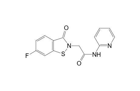 1,2-Benzisothiazole-2-acetamide, 6-fluoro-2,3-dihydro-3-oxo-N-(2-pyridinyl)-