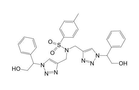 N,N-bis{[1-(2-hydroxy-1-phenylethyl)-1H-1,2,3-triazol-4-yl]methyl}-4-methyl benzene sulfonamide