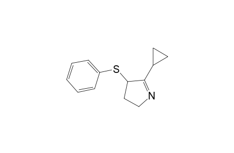 2H-Pyrrole, 5-cyclopropyl-3,4-dihydro-4-(phenylthio)-