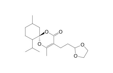 (6R)-3-[2'-(1",3"-Dioxolan-2''-yl)ethyl]-7-isopropyl-4,10-dimethyl-1,5-dioxaspiro[5,5]undec-3-en-2-one