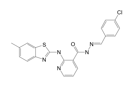 N'-(4-CHLORO-BENZYLIDENE)-2-[(6-METHYL-1,3-BENZOTHIAZOL-2-YL)-AMINO]-PYRIDINE-3-CARBOHYDRAZIDE