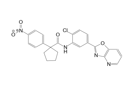 cyclopentanecarboxamide, N-(2-chloro-5-oxazolo[4,5-b]pyridin-2-ylphenyl)-1-(4-nitrophenyl)-