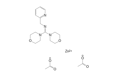 1,1-Dimorpholino-N-(2-pyridylmethyl)methanimine zinc(II) diacetate