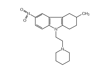 3-METHYL-6-NITRO-9-(2-PIPERIDINOETHYL)-1,2,3,4-TETRAHYDROCARBAZOLE