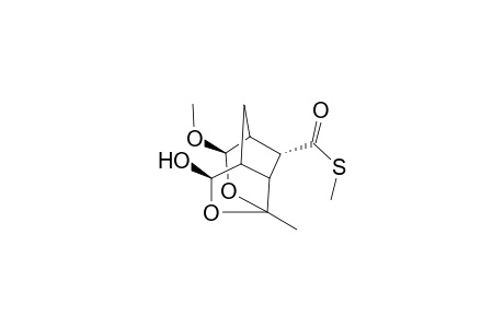 4-Methyl-2.beta.-hydroxy-6.beta.-methoxy-8.alpha.-methylthiocarboxyl-3,5-dioxatricyclo[5.2.1.0.(4,9)]-decane