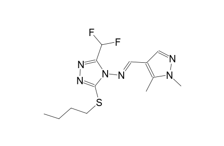 3-(butylsulfanyl)-5-(difluoromethyl)-N-[(E)-(1,5-dimethyl-1H-pyrazol-4-yl)methylidene]-4H-1,2,4-triazol-4-amine
