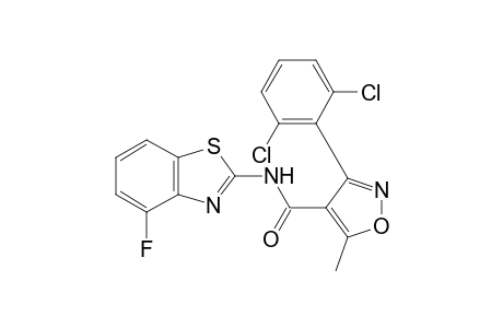 3-(2,6-dichlorophenyl)-N-(4-fluoro-2-benzothiazolyl)-5-methyl-4-isoxazolecarboxamide