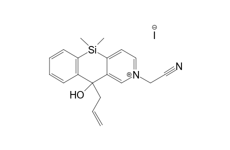 10-Allyl-2-(cyanomethyl)-10-hydroxy-5,5-dimethyl-5,10-dihydro[1]benzosilano[3,2-c]pyridinium Iodide