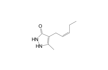 5-Methyl-4-(2-cis-pentenyl)-1,2-dihydro-3-pyrazolone