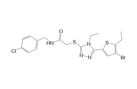 2-{[5-(4-bromo-5-ethyl-2-thienyl)-4-ethyl-4H-1,2,4-triazol-3-yl]sulfanyl}-N-(4-chlorobenzyl)acetamide