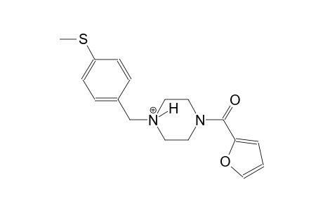 1-(2-furoyl)-4-[4-(methylsulfanyl)benzyl]piperazin-4-ium