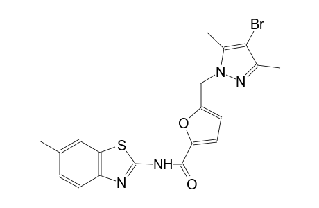 5-[(4-bromo-3,5-dimethyl-1H-pyrazol-1-yl)methyl]-N-(6-methyl-1,3-benzothiazol-2-yl)-2-furamide