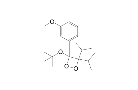 3-(3-Methoxyphenyl)-3-[(2-methylpropan-2-yl)oxy]-4,4-di(propan-2-yl)-1,2-dioxetane