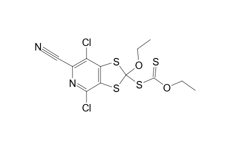 4,7-DICHLORO-6-CYANO-2-ETHOXY-2-S-ETHOXYDITHIOCARBONYL-1,3-DITHIOLO-[4.5-C]-PYRIDINE
