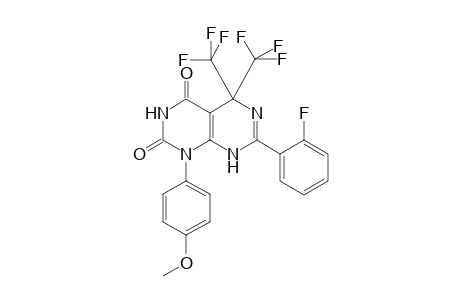 7-(2-Fluorophenyl)-1-(4-methoxyphenyl)-5,5-bis(trifluoromethyl)-5,8-dihydropyrimido[4,5-d]pyrimidine-2,4(1H,3H)-dione