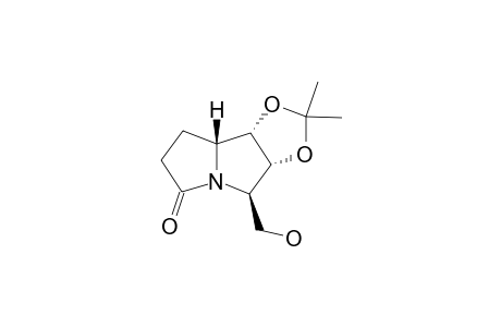 (3AR,4R,8AR,8BS)-4-(HYDROXYMETHYL)-2,2-DIMETHYL-TETRAHYDRO-7H-[1,3]-DIOXOLO-[4,5-A]-PYRROLIZIN-6(8BH)-ONE