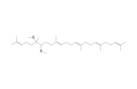(6E,10E,14E)-2,6,10,15,19,23-hexamethyl-18,19-bis(methylsulfanyl)tetracosa-2,6,10,14,22-pentaene