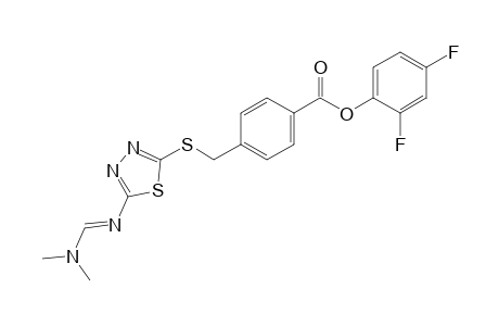 alpha-{{5-{[(dimethylamino)methylene]amino}-1,3,4-thiadiazol-2-yl}thio}-p-toluic acid, 2,4-difluorophenyl ester
