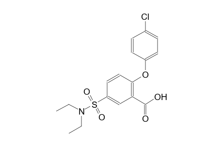 benzoic acid, 2-(4-chlorophenoxy)-5-[(diethylamino)sulfonyl]-