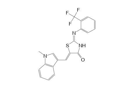 (2E,5Z)-5-[(1-methyl-1H-indol-3-yl)methylene]-2-{[2-(trifluoromethyl)phenyl]imino}-1,3-thiazolidin-4-one