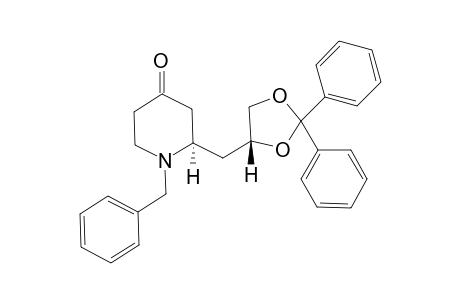 anti-(2RS)-1-Benzyl-2-[(4RS)-2,2-Diphenyl-1,3-dioxolan-4-ylmethyl]piperidin-4-one