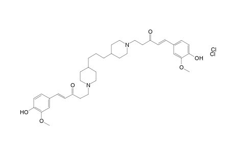 5,5'-(4,4'-(propane-1,3-diyl)bis(piperidine-4,1-diyl))bis(1-(4-hydroxy-3-methoxyphenyl)pent-1-en-3-one)dihydrochloride