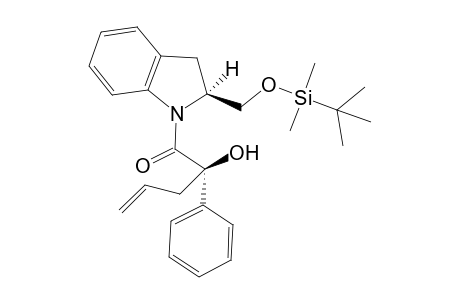 2-(tert-Butyldimethylsiloxy)methyl-1-(1-oxo-2-hydroxy-2-phenylpent-4-en-1-yl)indoline