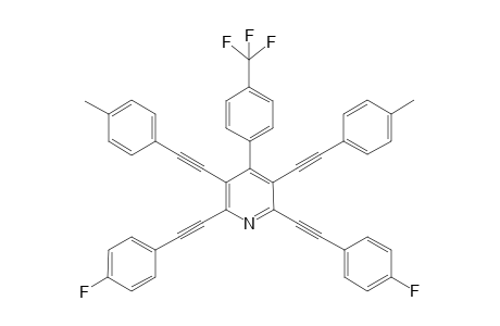 4-(4-(Trifluoromethyl)phenyl)-2,6-bis((4-fluorophenyl)ethynyl)-3,5-bis(p-tolylethynyl)pyridine
