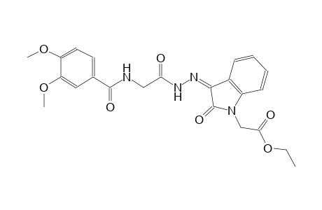 ethyl [(3Z)-3-({[(3,4-dimethoxybenzoyl)amino]acetyl}hydrazono)-2-oxo-2,3-dihydro-1H-indol-1-yl]acetate