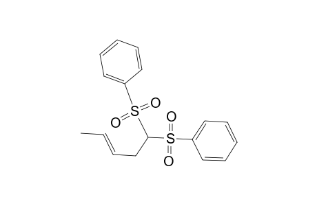 [(E)-1-(benzenesulfonyl)pent-3-enyl]sulfonylbenzene