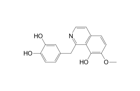 1,2-Benzenediol, 4-[(8-hydroxy-7-methoxy-1-isoquinolinyl)methyl]-