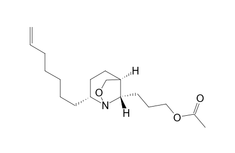 (2R*,5S*,8S*)-8-(3-Acetoxypropyl)-2-(hept-6-enyl)-7-oxa-1-azabicyclo[3.2.1]octane