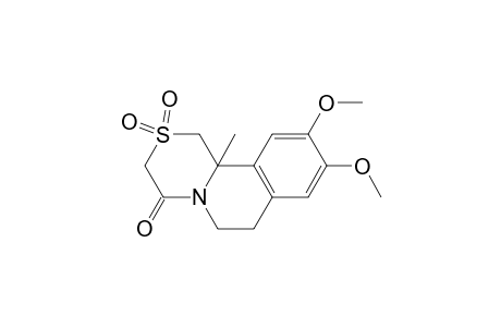 2,2-diketo-9,10-dimethoxy-11b-methyl-6,7-dihydro-1H-[1,4]thiazin[3,4-a]isoquinolin-4-one