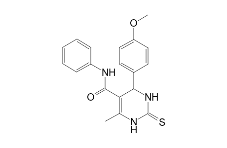 1,2,3,4-Tetrahydro-6-methyl-4-(4-methoxyphenyl)-2-thio-oxo-N-phenylpyrimidine-5-carboxamide