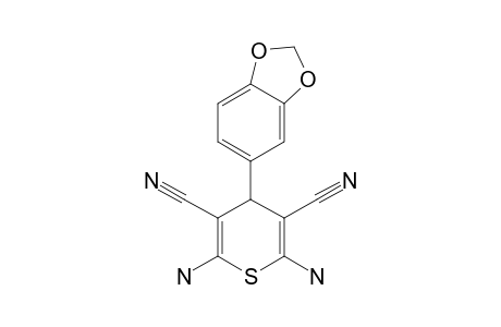2,6-diamino-4-(1,3-benzodioxol-5-yl)-4H-thiopyran-3,5-dicarbonitrile