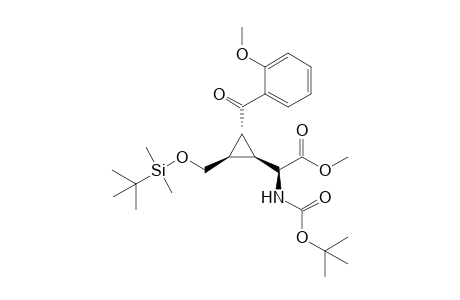 (+-)-(S)-Methyl 2-(tert-butyoxycarbonylamino)-2-{(1S,2R,3R)-2-[(tert-butyldimethylsilyloxy)methyl]-3-(2-methoxybenzoyl)cycloprpopyl}ethanoate