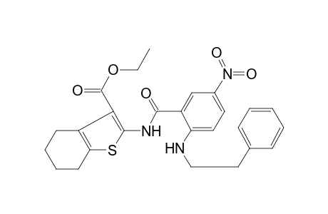 2-[[5-nitro-2-(phenethylamino)benzoyl]amino]-4,5,6,7-tetrahydrobenzothiophene-3-carboxylic acid ethyl ester