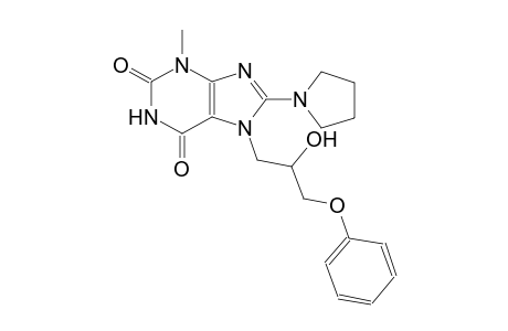 7-(2-hydroxy-3-phenoxypropyl)-3-methyl-8-(1-pyrrolidinyl)-3,7-dihydro-1H-purine-2,6-dione