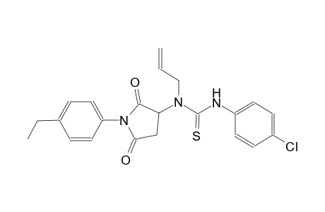 N-allyl-N'-(4-chlorophenyl)-N-[1-(4-ethylphenyl)-2,5-dioxo-3-pyrrolidinyl]thiourea