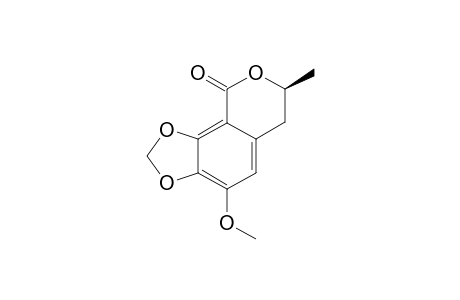 DIHYDROINVERSIN;3(R)-METHYL-6-METHOXY-7,8-METHYLENEDIOXYDIHYDROISOCOUMARIN