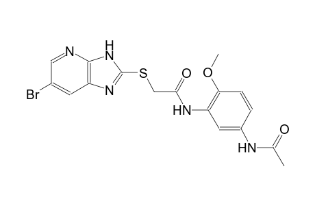 N-[5-(acetylamino)-2-methoxyphenyl]-2-[(6-bromo-3H-imidazo[4,5-b]pyridin-2-yl)sulfanyl]acetamide
